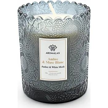 Svíčka Sójová vonná svíčka Ambra & Bílé pižmo AROMALAX 1 ks