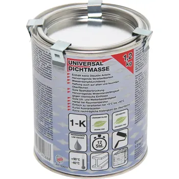 Průmyslové lepidlo Univerzální těsnicí hmota plechovka 1,2 kg (BGS1080602) (Univerzální těsnicí hmota v plechovce o hmotnosti 1,2 kg je vhodná pro utěsnění různých povrchů a snadno se aplikuje běžnými nástroji. Vhodná pro domácí i profesionální použití.)