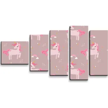 Obraz Sablio Obraz - 5-dílný Pony - 100x60 cm