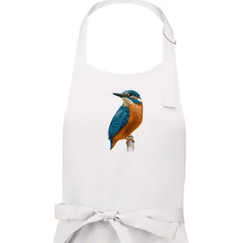 Kuchyňská zástěra Lednáček kreslený - Pánská zástěra na vaření - Univerzální velikost ( Bílá )