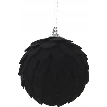 Vánoční dekorace Vánoční Koule nerozbitná ozdobná pěnová 8 cm černá 1 Ks