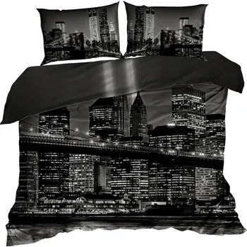 Povlečení 3D Bavlna saténové Povlečení 160x200 cm CITY NIGHT