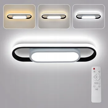 STROPNÍ SVÍTIDLO BÍLÉ SVÍTIDLO STROPNÍ SVÍTIDLO LED ČERNÉ 24W MODERNÍ KREATIVNÍ + DÁLKOVÝ OVLADAČ