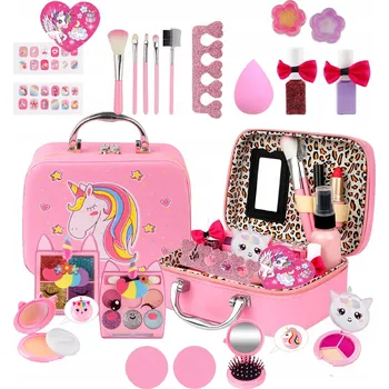 dětské šminky a malovátka KUFŘÍK S KOSMETIKOU Sada na LÍČENÍ A NEHTY PRO DĚTI DOMÁCÍ LÁZNĚ