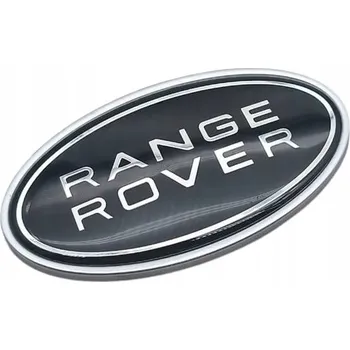 Znak automobilu Emblém Nápis Znak RANGE ROVER černý chrom 90 x 50 mm ZADNÍ