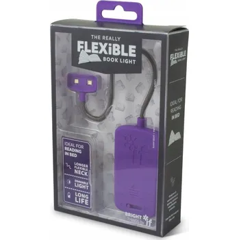 Lampička Flexibilní lampička na knihu fialová