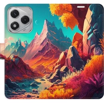 Pouzdro na mobilní telefon Flip pouzdro iSaprio na mobil Honor 400 Lite - Colorful Mountains s kapsičkami na karty (Knížkové flipové pouzdro iSaprio pro mobil Honor 400 Lite - Colorful Mountains - elegantní obal s kapsami, stojánkem a magnetickým zavíráním)