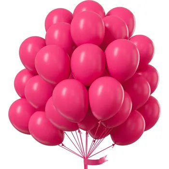 Balónek BALÓNKY RŮŽOVÉ MAGENTA NAROZENINOVÉ NA ROCEK NAROZENINY SVATBA XXL 12 PALCŮ 50 KS
