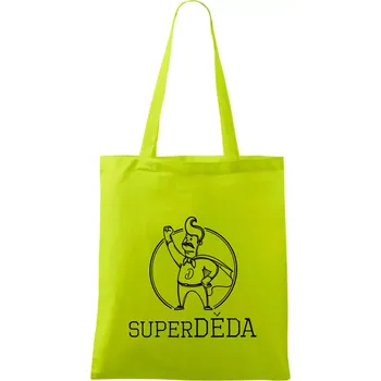 Superhrdina děda - Taška bavlněná - 42 x 38 cm ( Limetková )