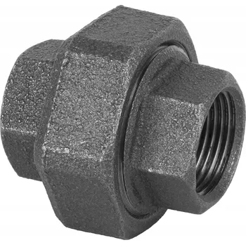 Fitinka Šroubení ploché černé 330, dvojitá spojka přímá s převlečnou maticí, typ U1, Z FF