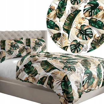 Povlečení POVLEČENÍ SADA POVLEČENÍ 160X200 CM POVLEČENÍ SOUPRAVA ČESKÝ VZOR LISTY 050