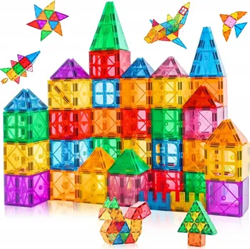 ostatní stavebnice Sada 3D magnetických Stavebnice 40 dílků, 3+, vzdělávací, VELKÁ