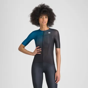 cyklistický dres SPORTFUL Cyklistický dres s krátkým rukávem - LIGHT W - modrá/černá L