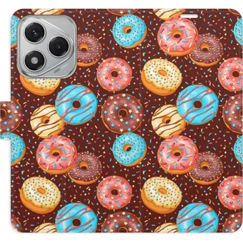 Pouzdro na mobilní telefon Flip pouzdro iSaprio na mobil Honor 400 Lite - Donuts Pattern s kapsičkami na karty (Knížkové flipové pouzdro iSaprio pro mobil Honor 400 Lite - Donuts Pattern - elegantní obal s kapsami, stojánkem a magnetickým zavíráním)