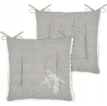 Polštář Polštář na židli CLARINE 38x38 cm bavlna retro BOHO popruhy