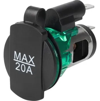 Carmotion Zásuvka do auta 12/24V 20A s krytkou |