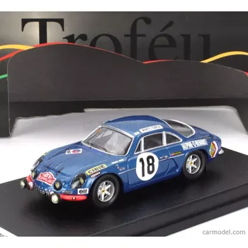 autíčko Trofeu Renault Alpine A110 1300 N 18 3rd Rally Montecarlo 1970 Jean Pierre Nicolas - Claude Roure 1:43 Blue