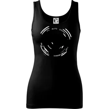 Dámské tričko Foto objektiv obtisk - Dámské tílko - XS ( Černá )