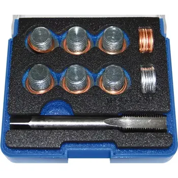 Závitořezný nástroj Sada pro opravu závitů olejových van M14 x 1,25 mm BGS100151 (Sada 25 dílů) (BGS100151) (Sada pro opravu závitů olejových van M14 x 1,25 mm obsahuje 25 dílů, které umožňují rychlou a přesnou renovaci poškozených závitů. Vhodná pro opravy v automobilovém s