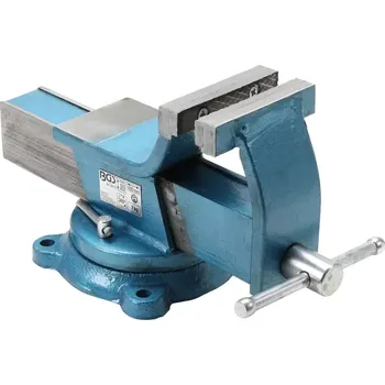 Svěrák Otočný strojní svěrák 100 mm BGS1059110, ocelový, kovaný (BGS1059110) (Otočný strojní svěrák BGS1059110 s čelistmi 100 mm je vyroben z kované oceli a umožňuje přesné upnutí i snadné natáčení obrobku. Robustní konstrukce zajišťuje dlouhou životnost při kaž