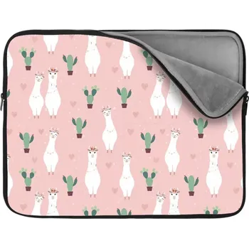 pouzdro na notebook Sablio Obal na notebook Lama a kaktusy - 17"