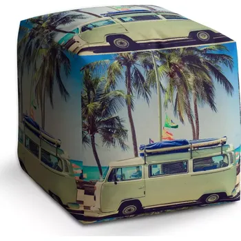 Taburet Sablio Taburet Cube Veterán na pláži: 40x40x40 cm