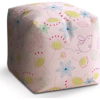 Taburet Sablio Taburet Cube Barevné obrázky: 40x40x40 cm