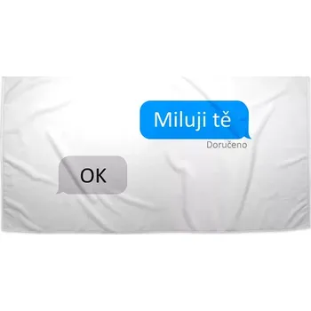 Osuška Sablio Ručník Miluji tě - OK - 30x50 cm