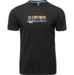 Pánské bavlněné triko Hi-Tec HOUCINE XL Černá, Žlutá, Šedá