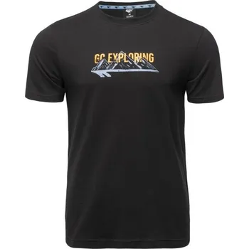 Pánské tričko Pánské bavlněné triko Hi-Tec HOUCINE XL Černá, Žlutá, Šedá