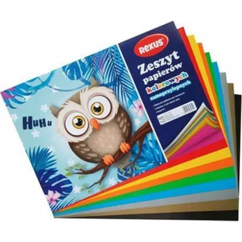 Barevný papír Rexus barevný papír A5, 8 barev, samolepicí