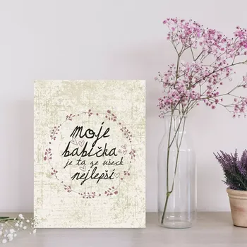 Plechová cedule Sablio Dárková cedulka Moje babička je ta ze všech nejlepší: 30x40 cm