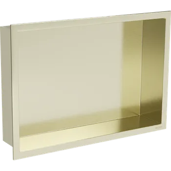 Koupelnový nábytek Mexen X-Wall-R nástěnná polička s límcem 45 x 30 cm, zlatá kartáčovaná - 1950453010 Koupelnové police