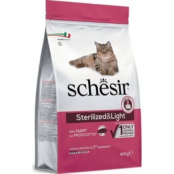 Krmivo pro kočku Schesir Suché krmivo pro kastrované kočky Sterilized&Light Vepřové 400g