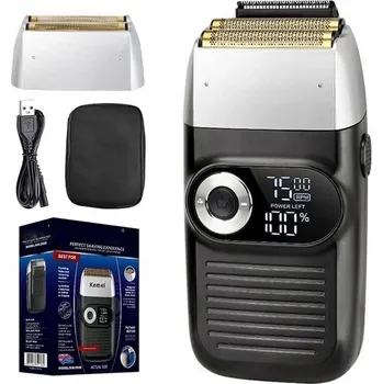 Holicí strojek Dobíjecí planžetový holicí Holicí Strojek Kemei černý se zastřihovačem