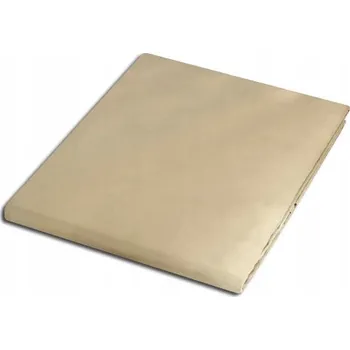 Prostěradlo PROSTĚRADLO BEZ GUMY 200X220 BAVLNĚNÝ SATÉN KLASICKÉ LESKLÉ BÉŽOVÉ