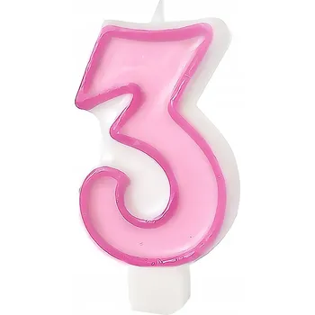 Dortová svíčka Číslice 3 na dort