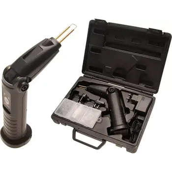 Svářečka svářečka plastů, akumulátorová, U a V spony (BGS100868) (Akumulátorová svářečka plastů BGS100868 umožňuje rychlé spojování plastových dílů pomocí U a V spon bez nutnosti připojení k elektrické síti. Praktické provedení oceníte při opravách nárazníků, svět