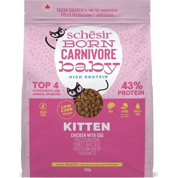Krmivo pro kočku Schesir Born Carnivore Cat Dry Kitten Kuřecí s Vejcem 255g
