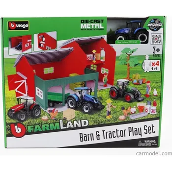 autíčko Bburago New holland Set Farm Barn & Tractor Play T7.315 Tractor 2009 1:50 Blue