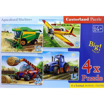 Puzzle Puzzle 4v1 Zemědělské stroje Castorland B-041039