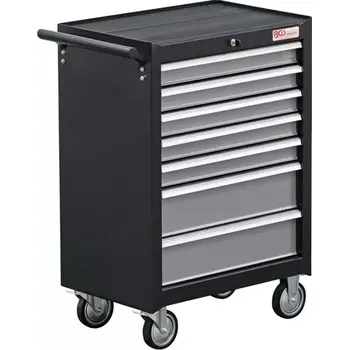 Montážní pojízdný vozík BGS102001, 7 zásuvek. Prázdný (BGS102001) (7x zásuvka, rozměry 724 × 470 × 1030 mm)