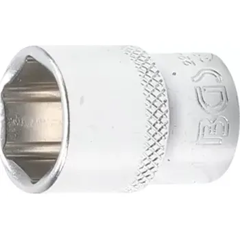 Nástrčná hlavice šestihranná 6,3 mm (1/4“) 13 mm (BGS1022485) (Nástrčná hlavice šestihranná 6,3 mm (1/4") s rozměrem 13 mm je určena pro práci s ráčnami a utahováky odpovídajícího rozměru. Povrchová úprava chrání proti korozi a zajišťuje dlouhou živo