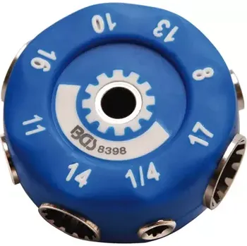 Multifunkční nástrčná hlavice 8 ÷ 17 mm BGS108398 Gear Lock (BGS108398) (Multifunkční nástrčná hlavice BGS108398 Gear Lock umožňuje práci s rozsahem 8 až 17 mm a je vhodná pro různé typy šroubů i matic. Díky speciální konstrukci Gear Lock zvládá i poškoze