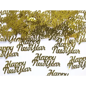 Obraz KONFETY ZLATÉ NÁPIS ŠŤASTNÝ NOVÝ ROK NA SILVESTRA