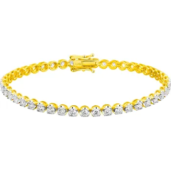 Náramek Náramek ze žlutého zlata s laboratorními brilianty - 18 cm - 3,00 ct - ryzost 750 - 500.107