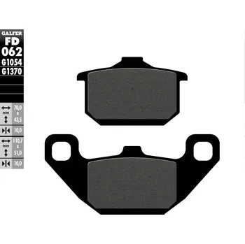 Brzdová destička GALFER brzdové destičky KH085 polokovové (GALFER brzdové destičky KH085 polokovové)