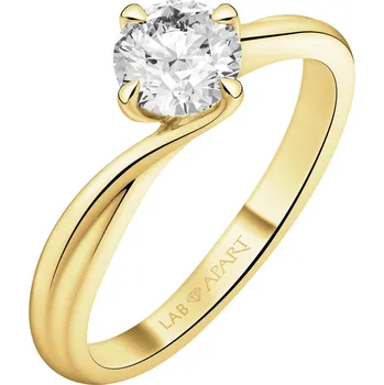 Prsten Prsten ze žlutého zlata s laboratorním briliantem - 1,01 ct - ryzost 750 - 503.101