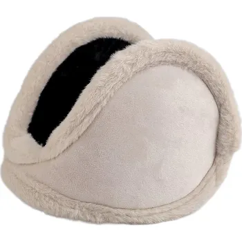 Čepice Kožešinové klapky na uši, velké, 1 béžová světlá