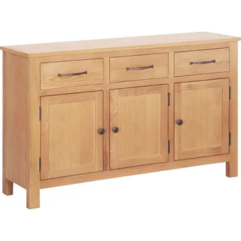 Příborník do zásuvky Servírovací skříň Hnědá 112 x 33.5 x 70 cm Pevné dubové dřevo IM_247598